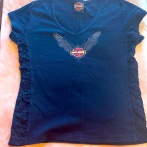 Harley Davidson black tee with lace